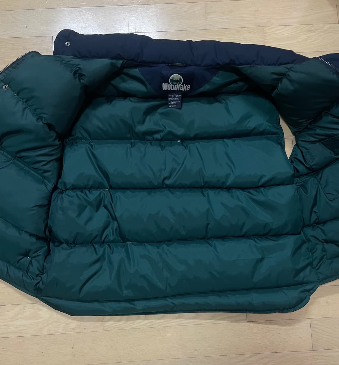 (XL) 90s 우드레이크 덕 다운 푸퍼 베스트 조끼 패딩 자켓 네이비 상품이미지3