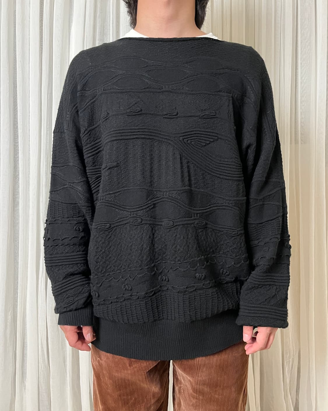 설밤 패턴 자가드 니트 sulvam 상품이미지1