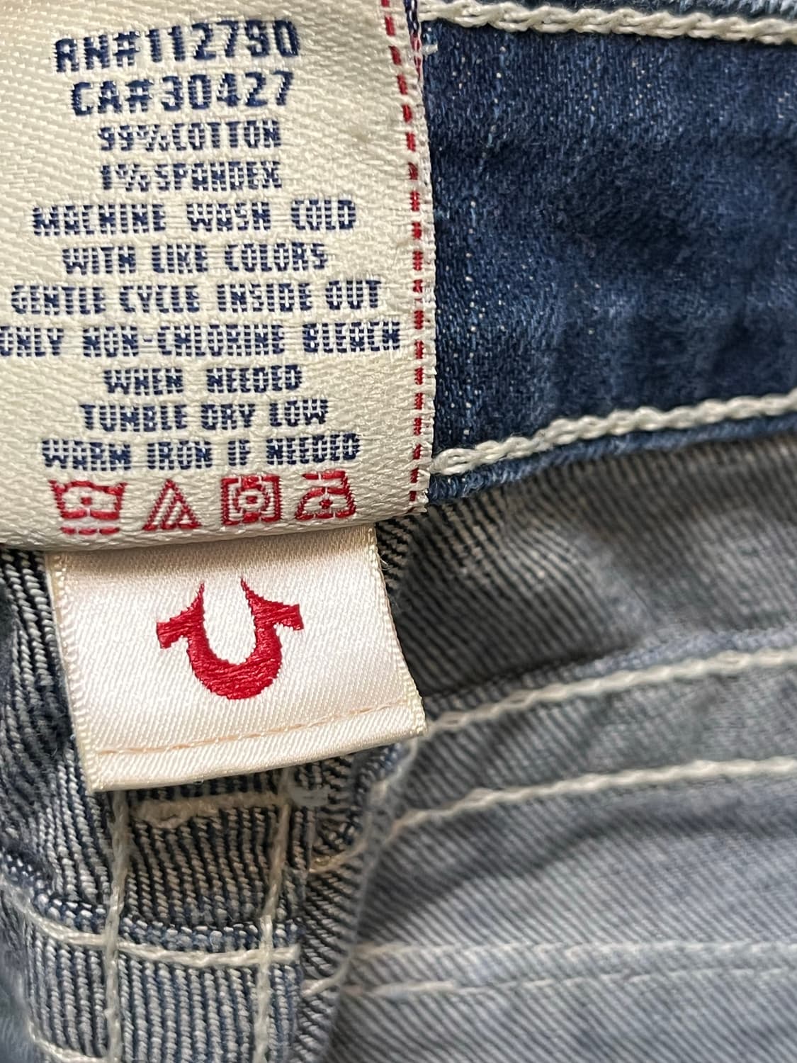 True Religion 트루릴리전 로우라이즈 일자핏 포켓 큐빅 데님 상품이미지9