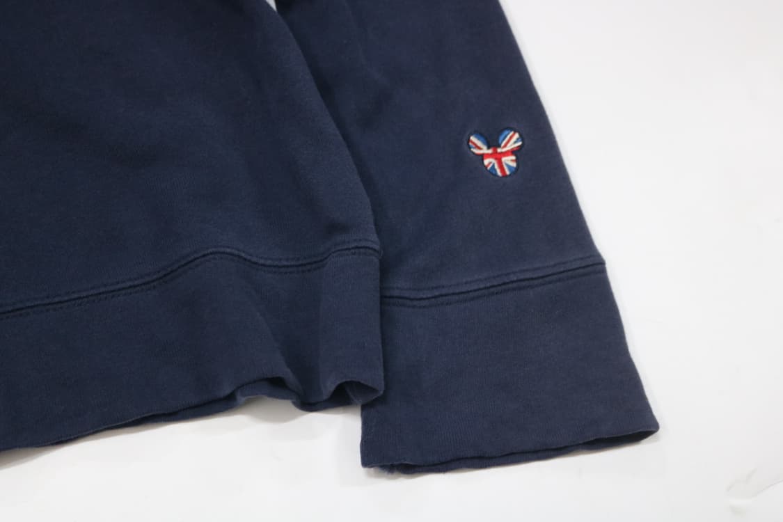 디즈니 빈티지 락 미키 런던 투어 네이비 후드 티셔츠 상품이미지5