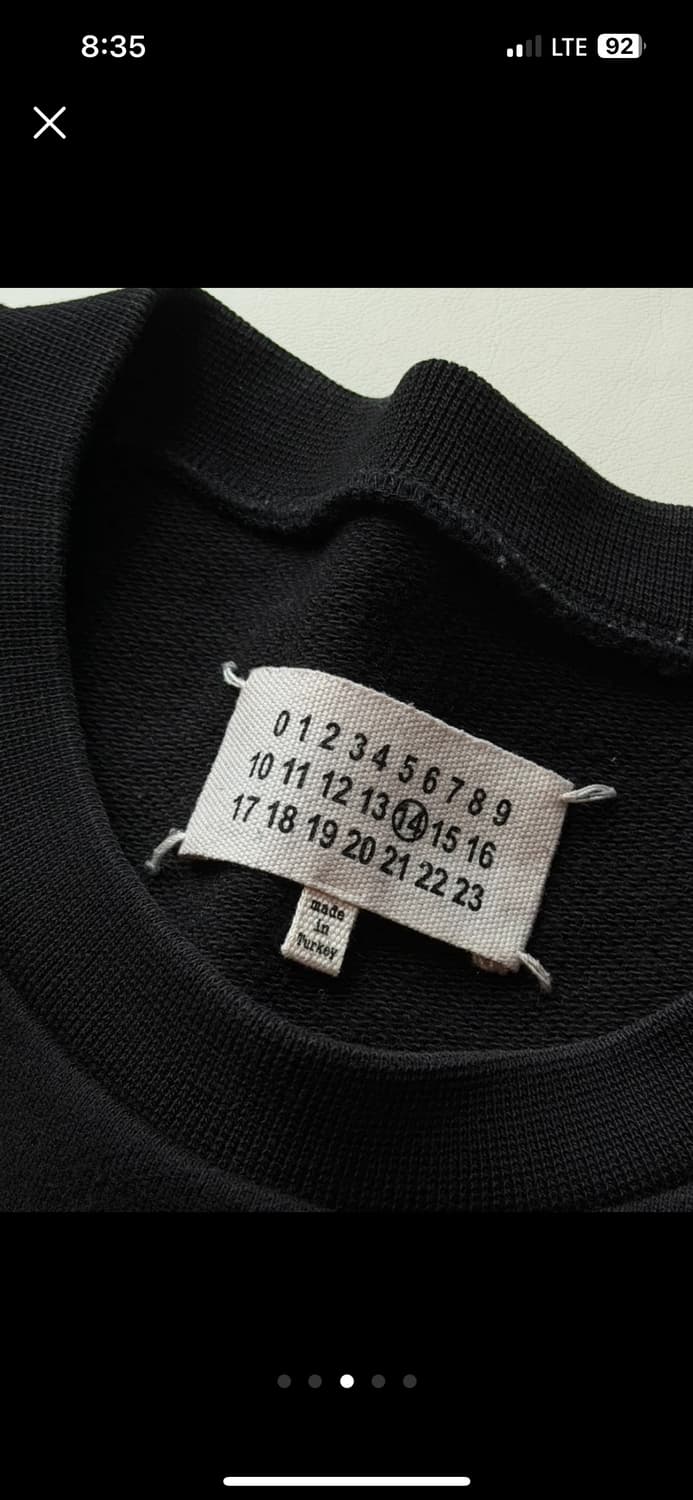 [50] 메종 마르지엘라 엘보 엘보우 패치 레더 가죽 맨투맨 스웻 셔츠 상품이미지4