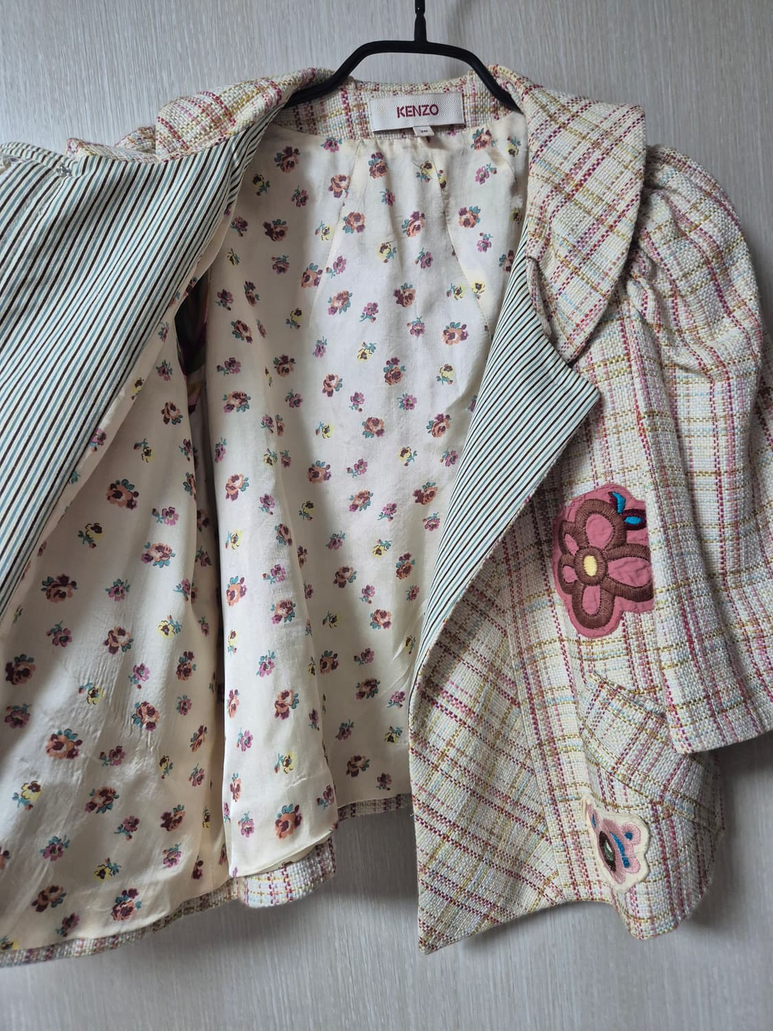 (정품) 겐죠 겐조 플라워 패치 라운드넥 자켓 36 상품이미지6