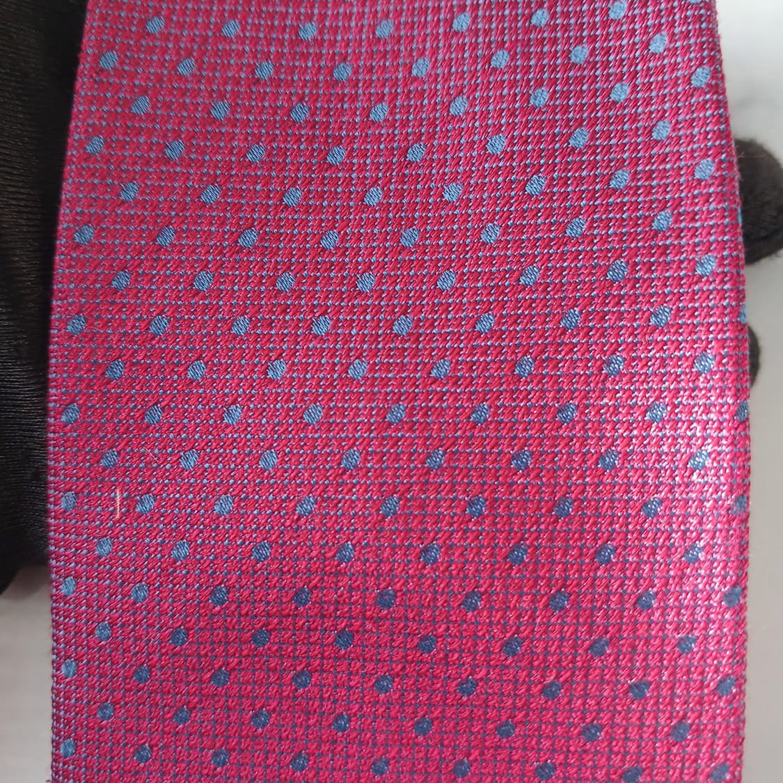 듀퐁 실크 레드 도트 넥타이 8cm A+등급 A19680
 상품이미지8