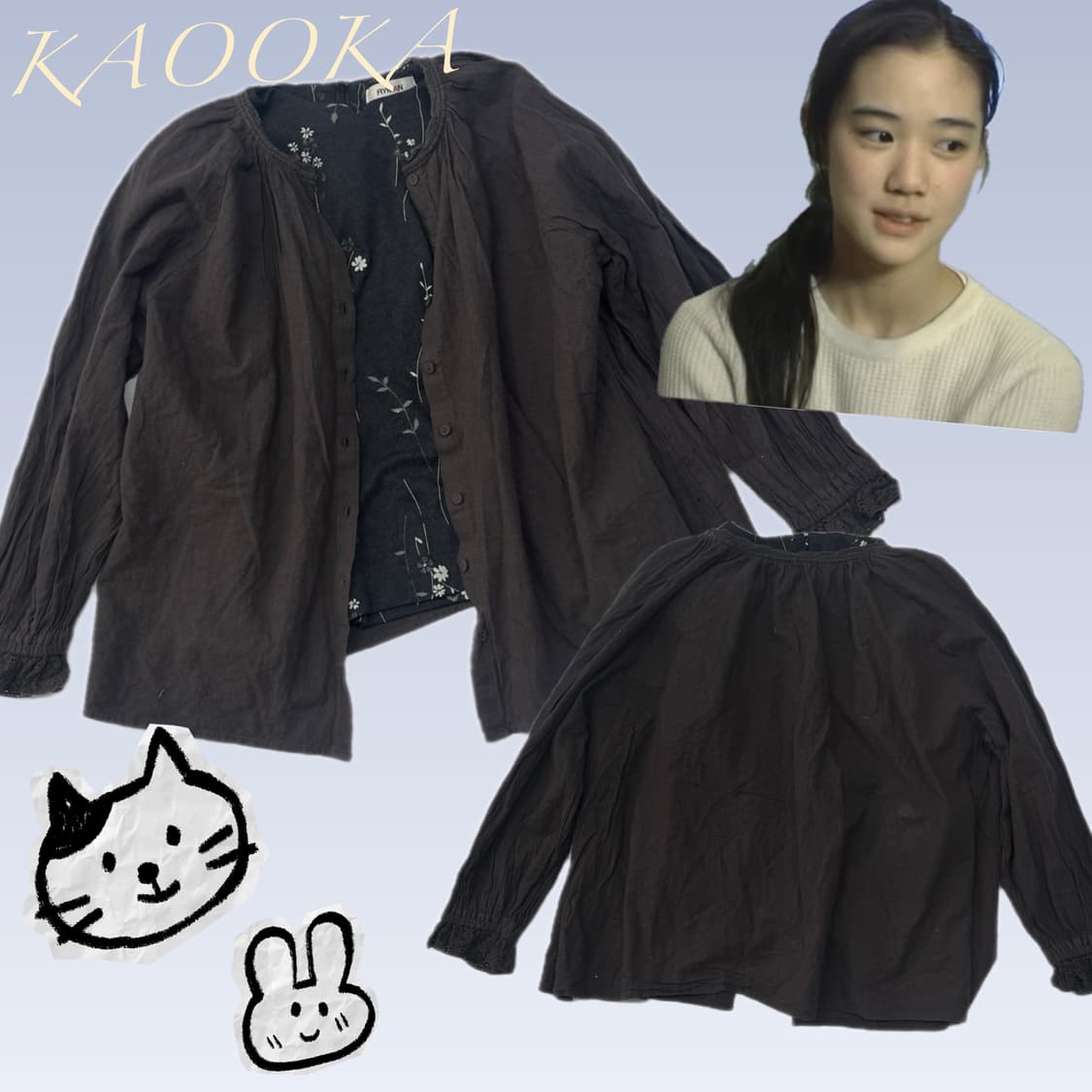 🐾하구미의 그런지 코디세트🐾 레이어드 레이스 퍼프 일본빈티지 상품이미지1