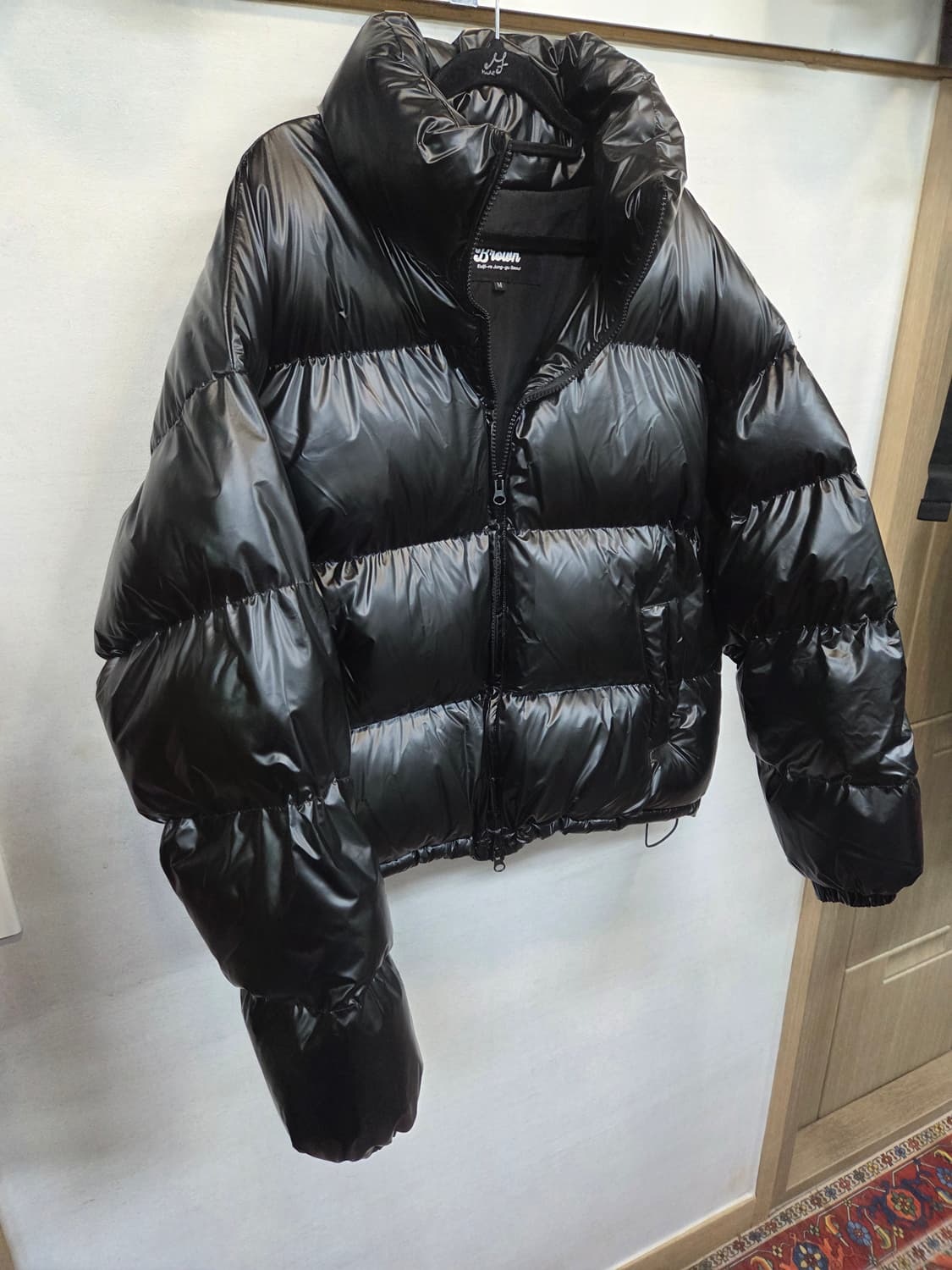 빈티지 투웨이 푸퍼 유광 숏패딩 m 오버핏  상품이미지5