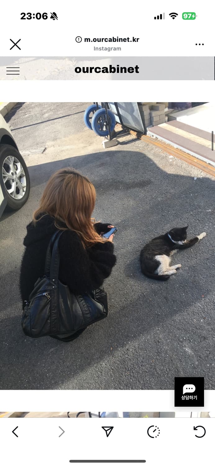 아워캐비넷 ourcabinet churros 숄더백 가방 가죽 상품이미지2