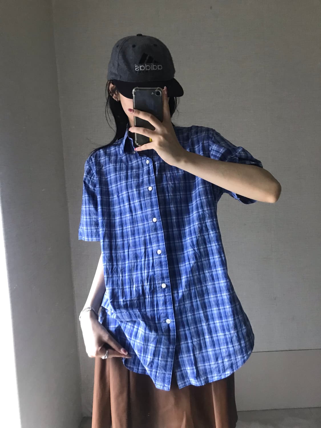 폴로 반팔 체크셔츠 상품이미지5