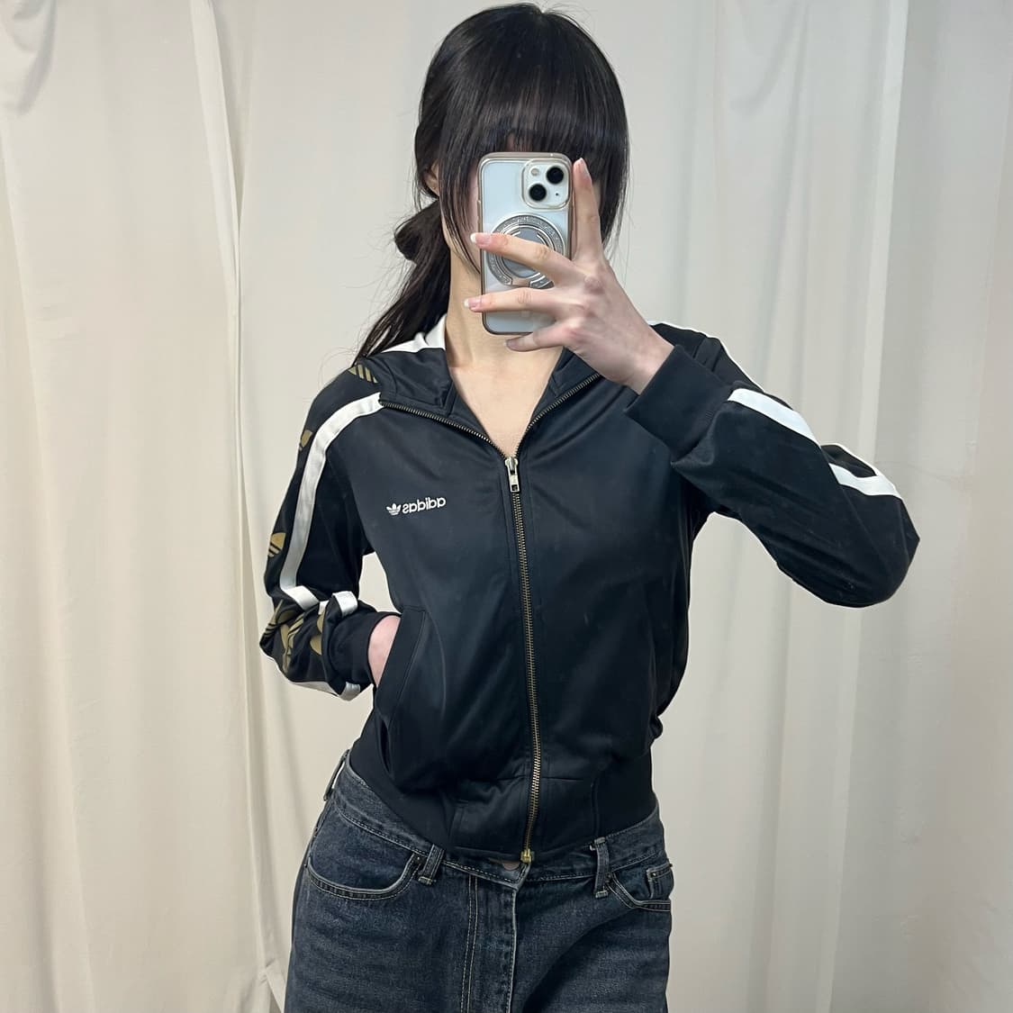 Adidas team trefoil black hooded jersey 상품이미지2