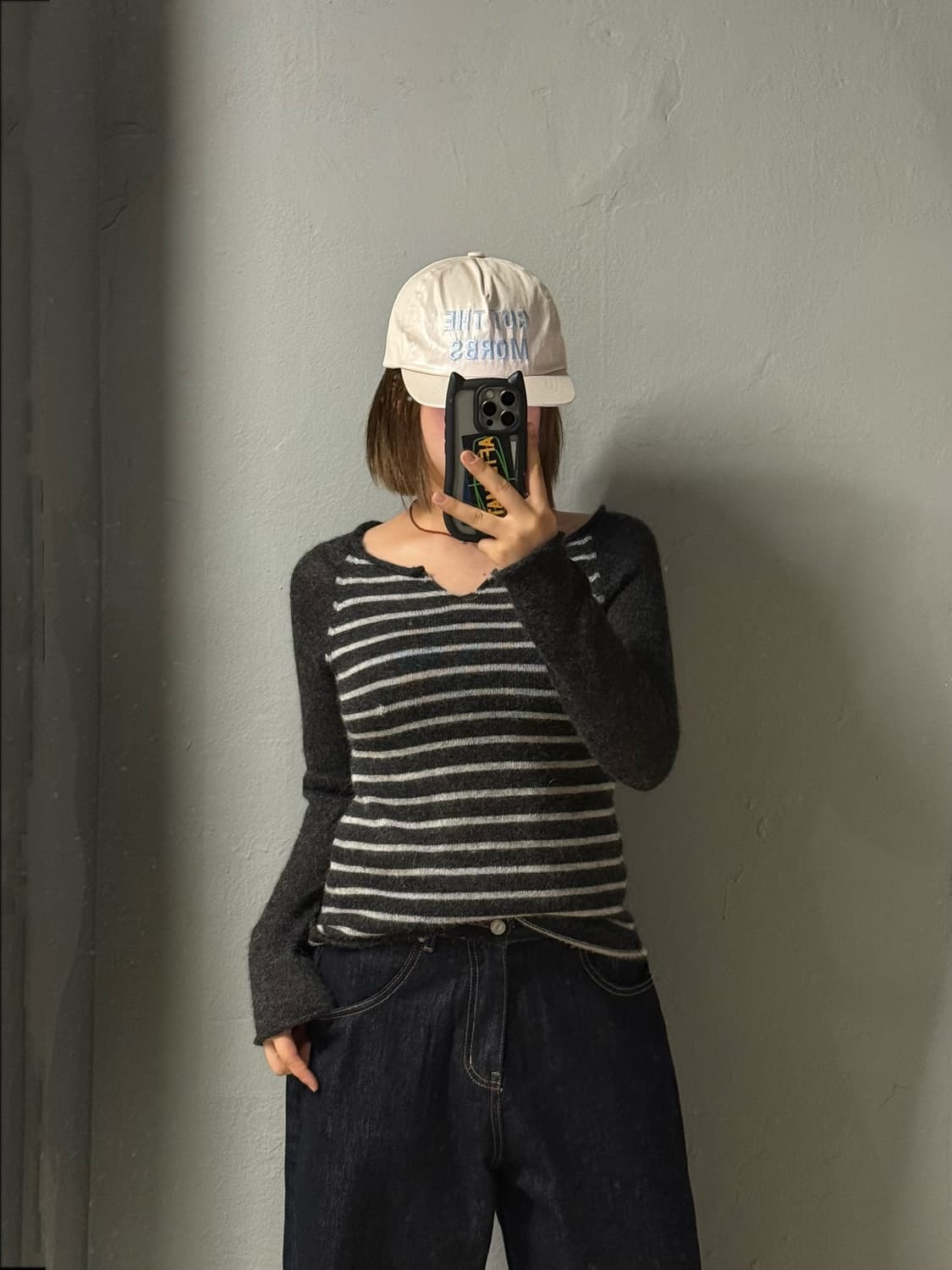 stripe pattern knit sleeve 상품이미지1