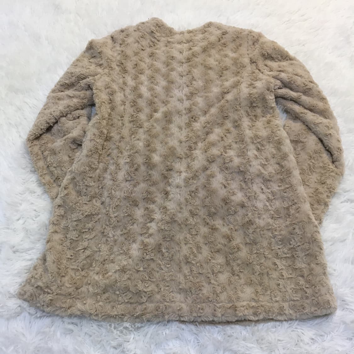 빈티지 아이보리 로즈 퍼 자켓 y2k 스트릿 갸루 펑키 일본빈티지726  상품이미지2