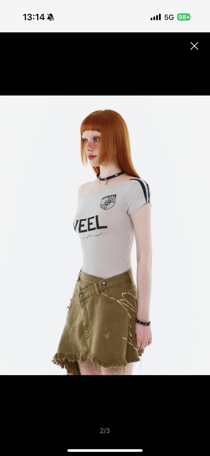 리 YEEL RACING ASYMMETRIC T-SHIRT GREY 상품이미지2
