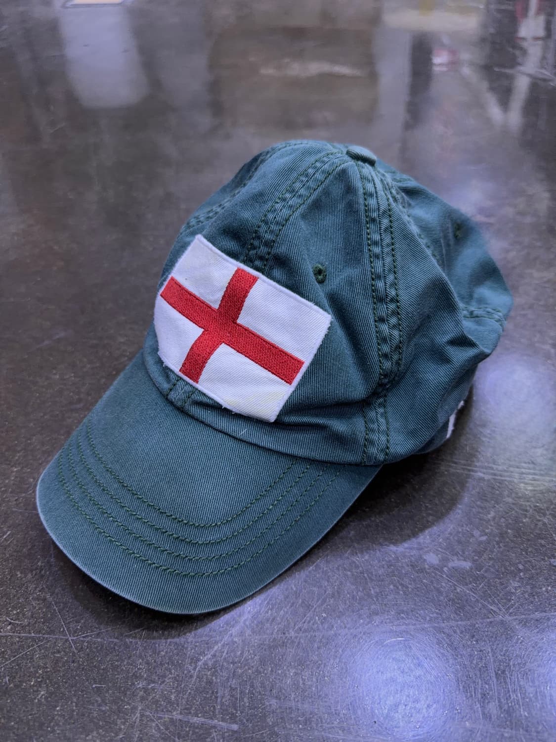 폴로 랄프로렌 잉글랜드 국기 자수 빈티지 볼캡 그린 상품이미지1