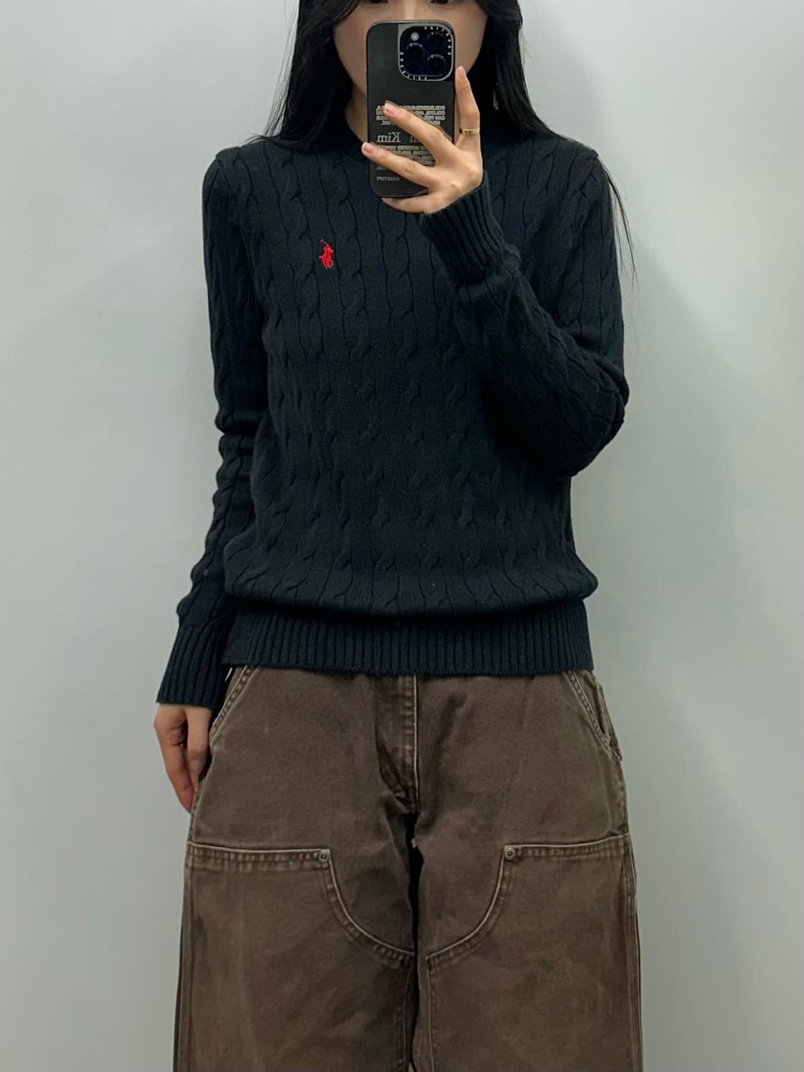 폴로 랄프로렌 신형 블랙 꽈배기 니트  상품이미지1