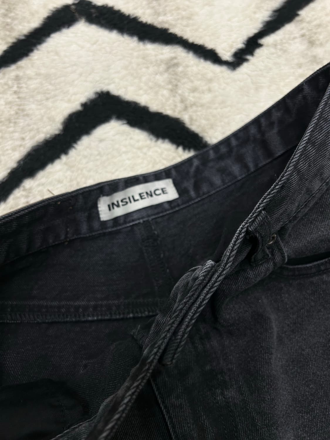 [M]인사일런스 도밍고 워시드 와이드 데님팬츠/흑청 상품이미지5