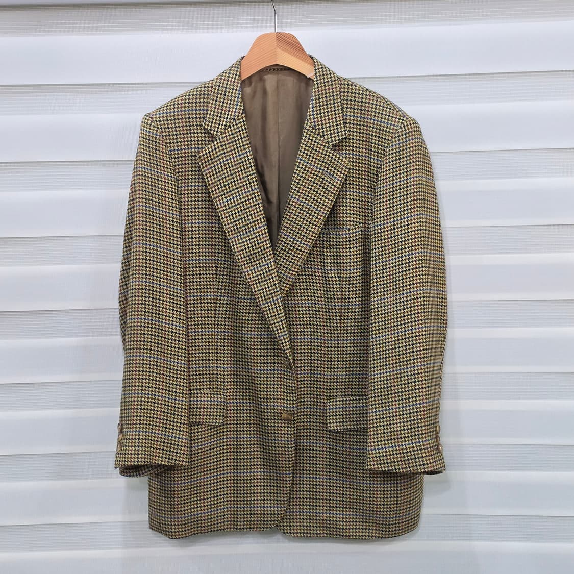 80-90s 영국산 버버리 캐시미어100 하운드투스 블레이져- M정도 상품이미지1