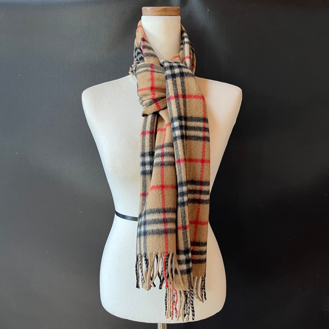 90s  버버리 캐시미어 머플러 2장 세트 영국생산  상품이미지2