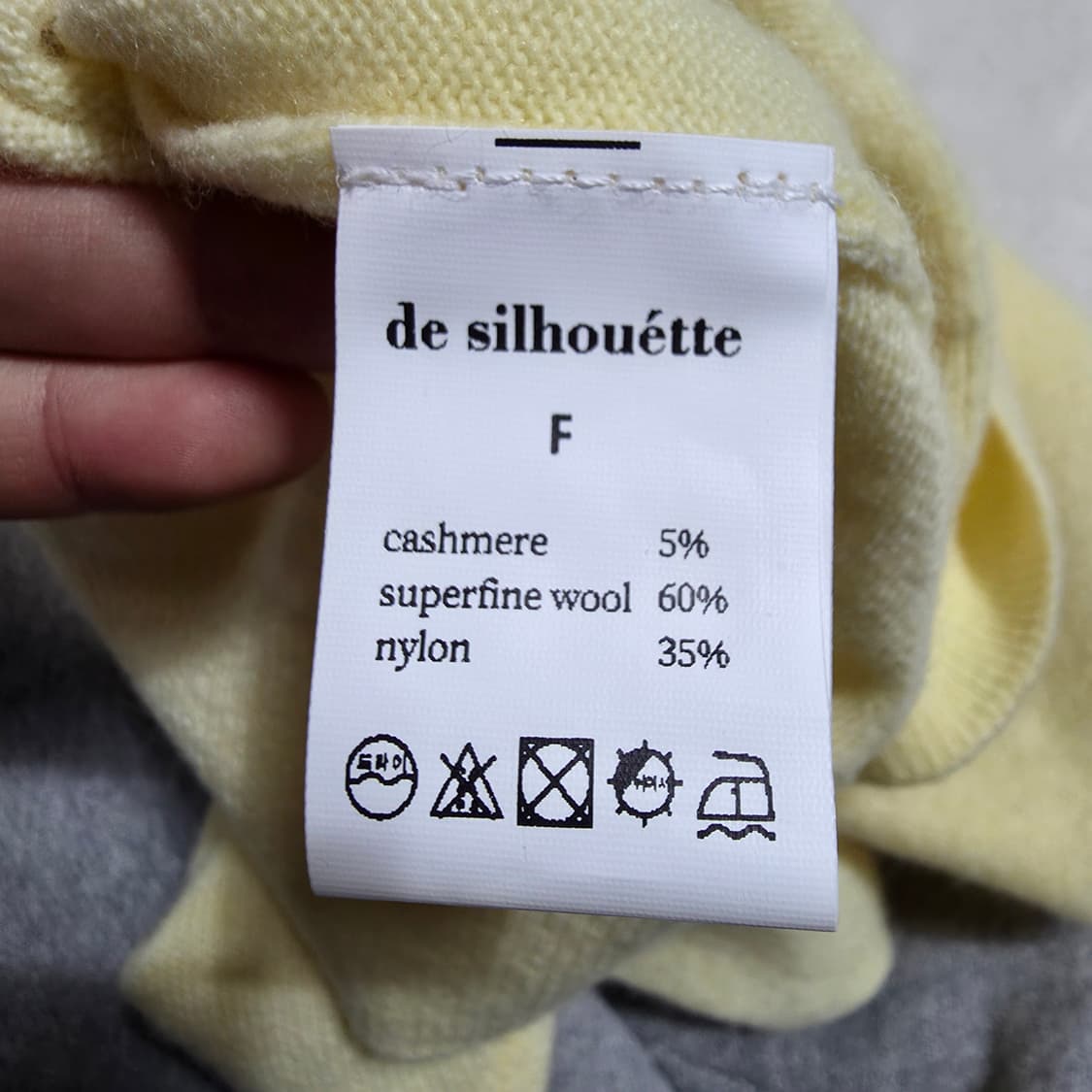 (F)여성 de silhouette 캐시미어 울 반팔 니트 상품이미지4