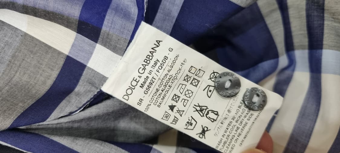 돌체앤가바나 골드라인 체크 셔츠 40size _ 남성 상품이미지10