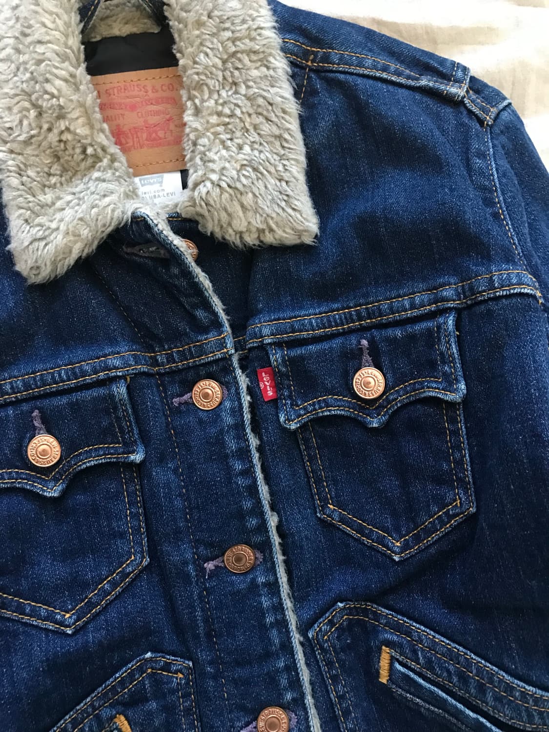 리바이스 진청 양털 쉐르파 자켓 상품이미지8