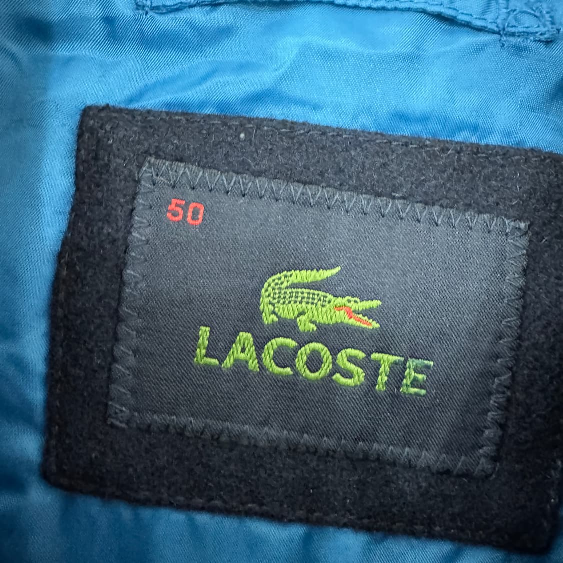 100 라코스테 네이비 울 MA-1 블루종 자켓  상품이미지6