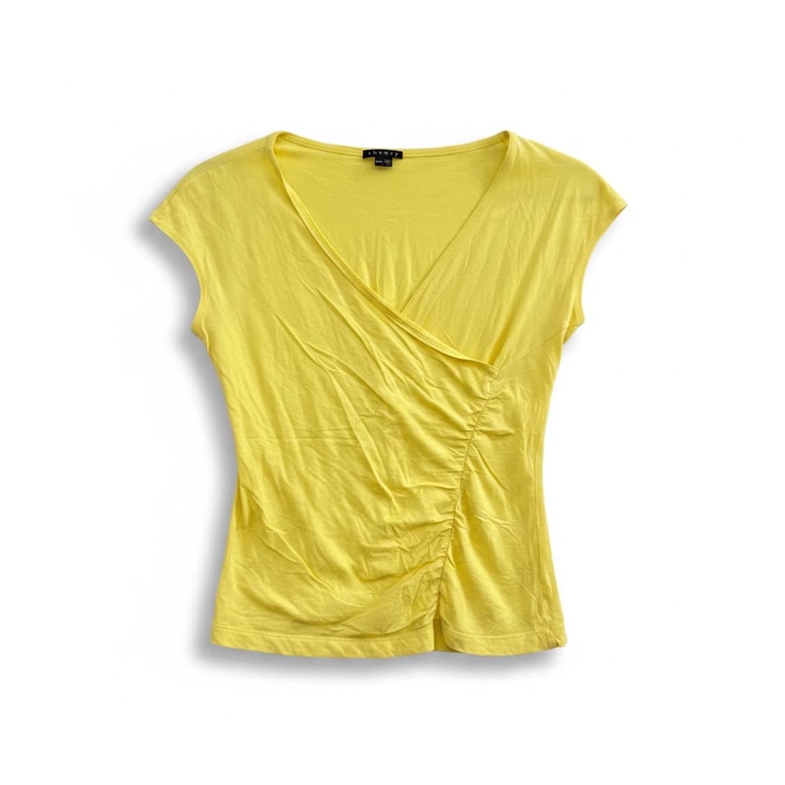 띠어리 옐로우 랩 스타일 반팔 티셔츠 M 상품이미지1