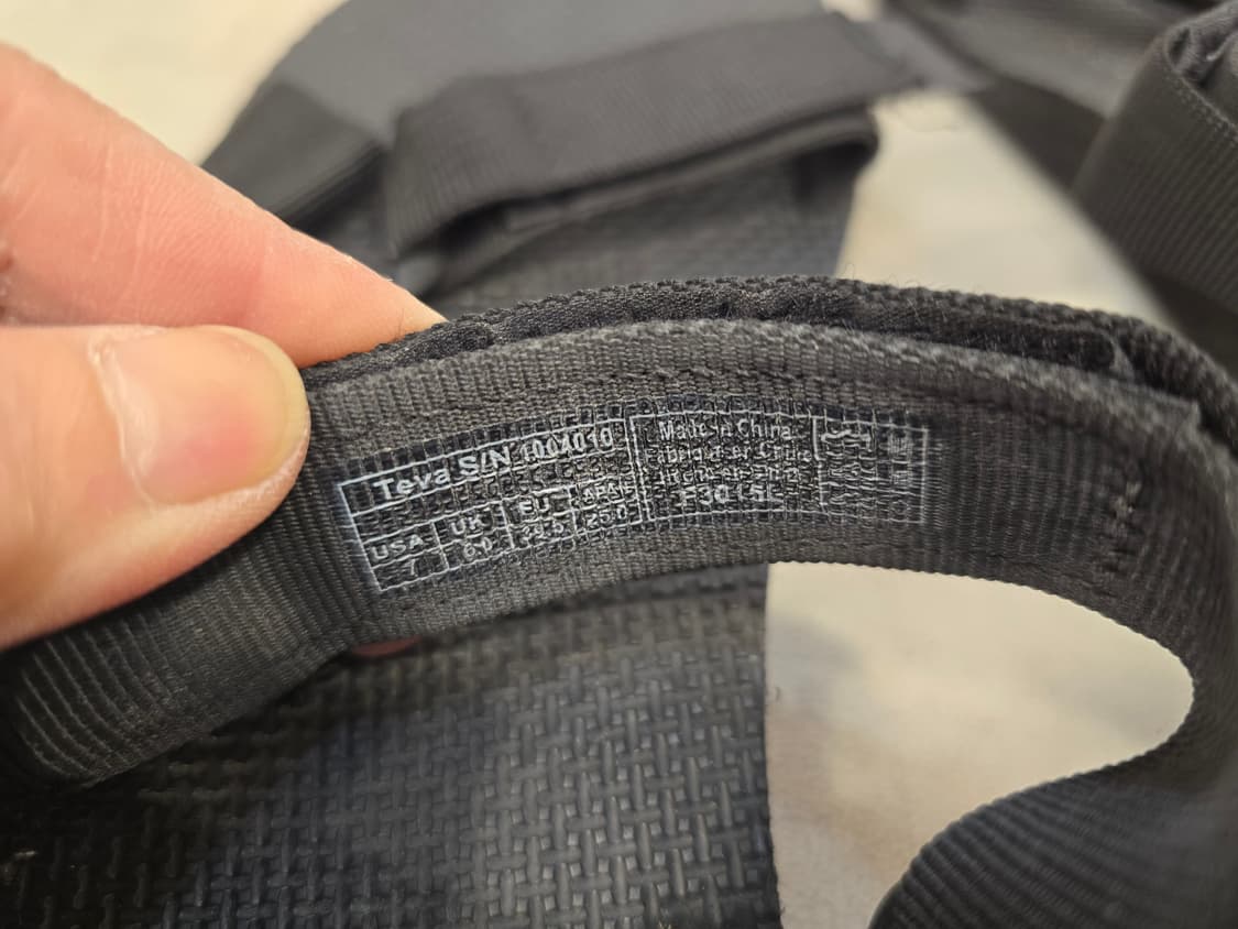 테바 블랙 스트랩 샌들 250 상품이미지5