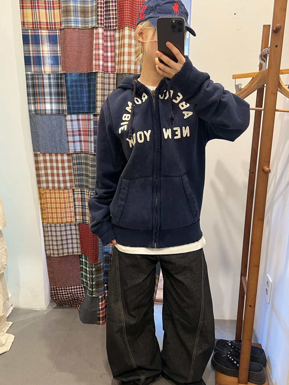 아베크롬비 네이비 후드집업 상품이미지2