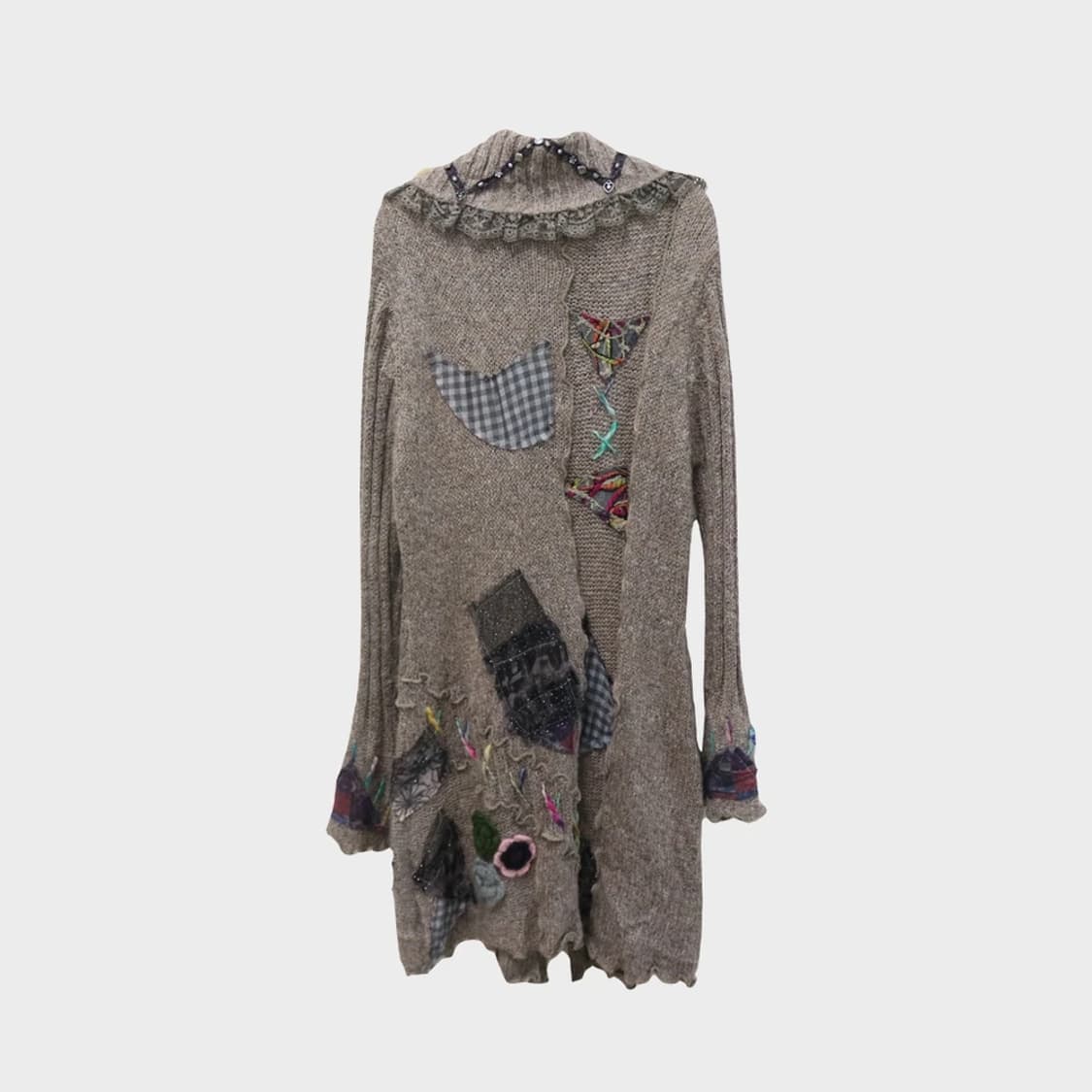 KHAKI KOJI 그런지 울 혼방 롱 가디건 63966 상품이미지2