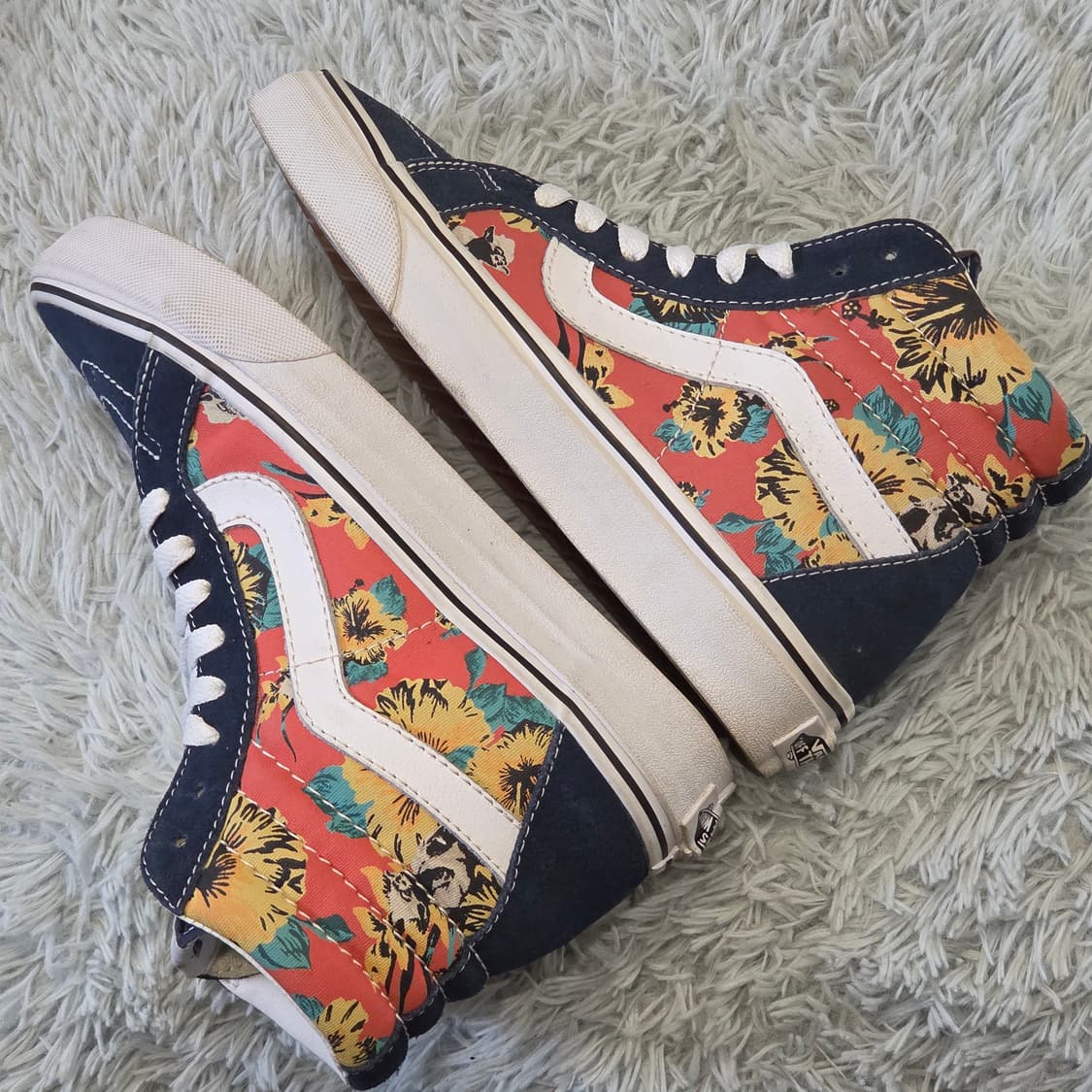 4q-4:반스 스타워즈 스케이트-하이 플로럴 패턴 (약 22.5cm) 상품이미지8