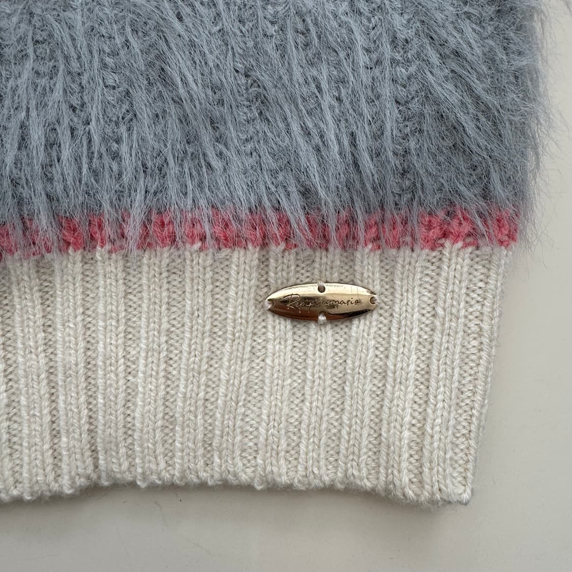 보들한 그레이 아아보리 긴팔 니트 M 상품이미지9