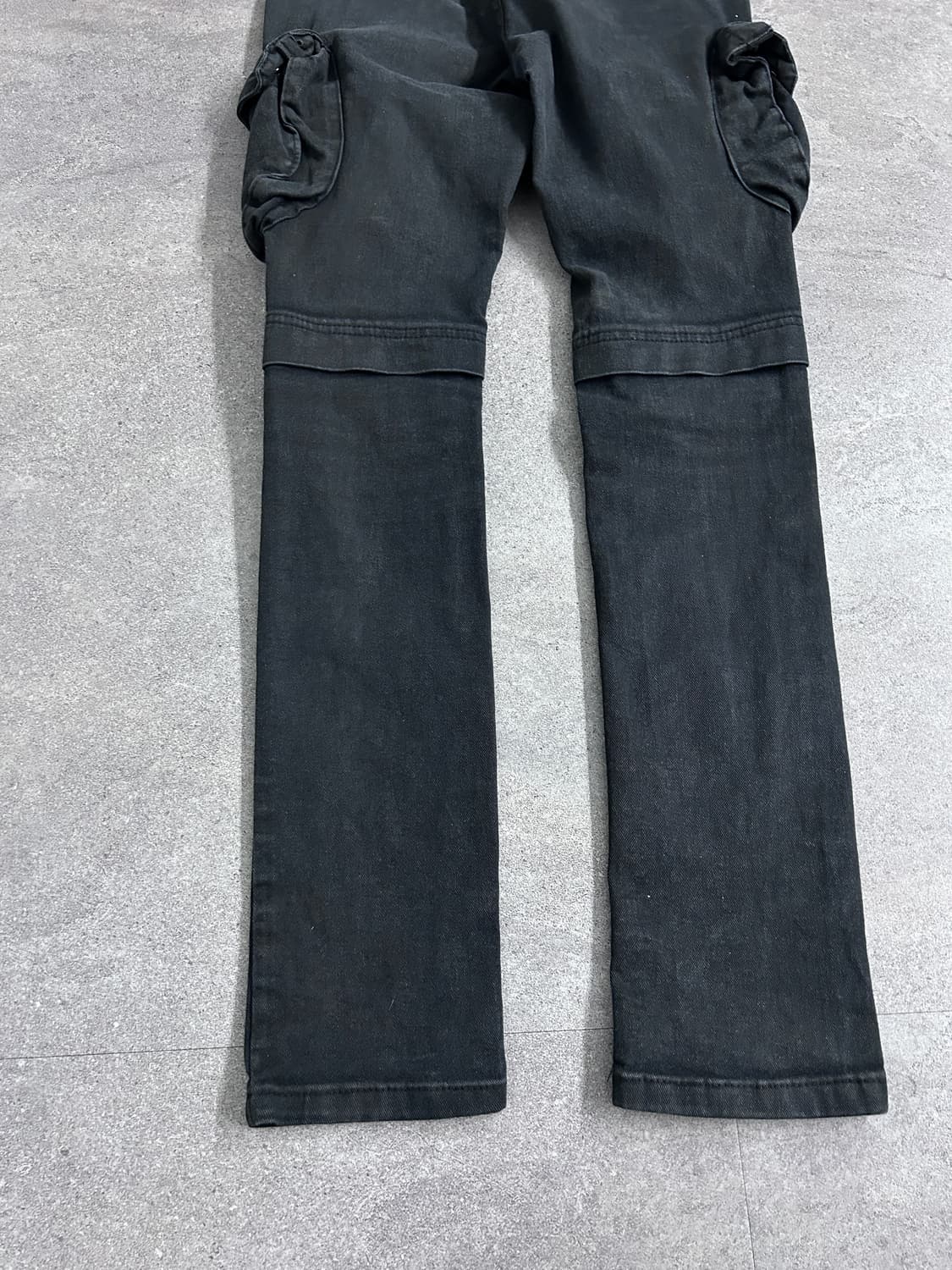 Glamour 블랙 슬림 카고 팬츠 (가스마스크) 상품이미지7