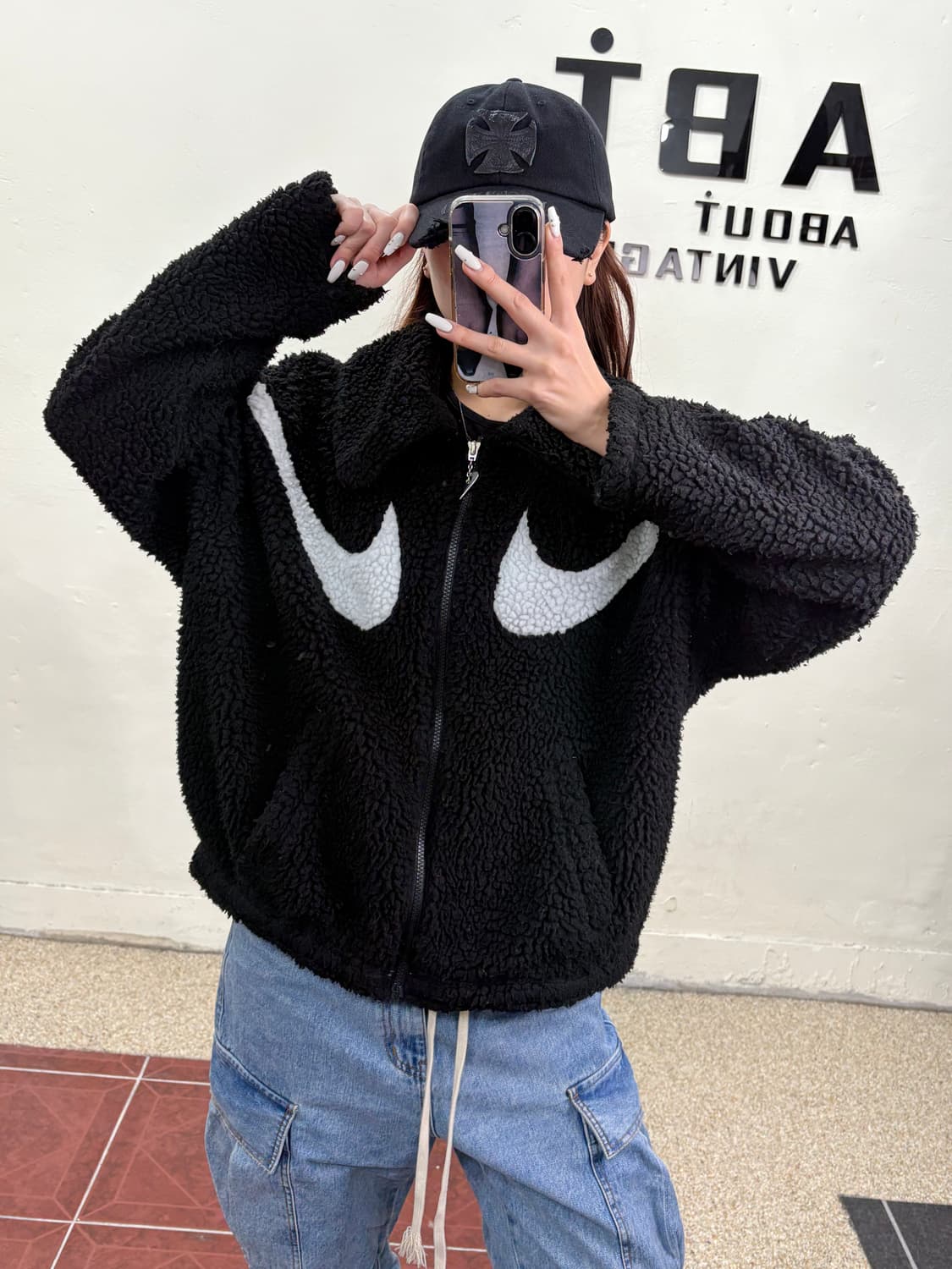 나이키 뽀글이 후리스 집업 상품이미지2