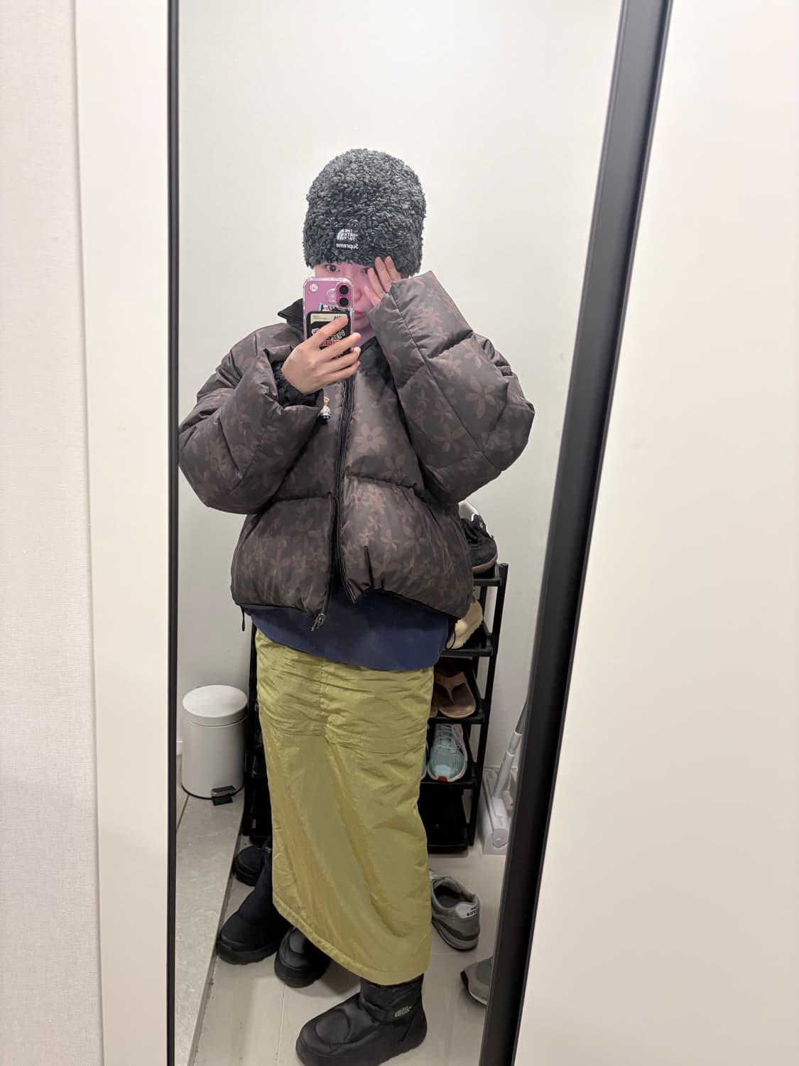 아모멘토 플라워 리버시블 푸퍼 패딩 2사이즈 상품이미지4