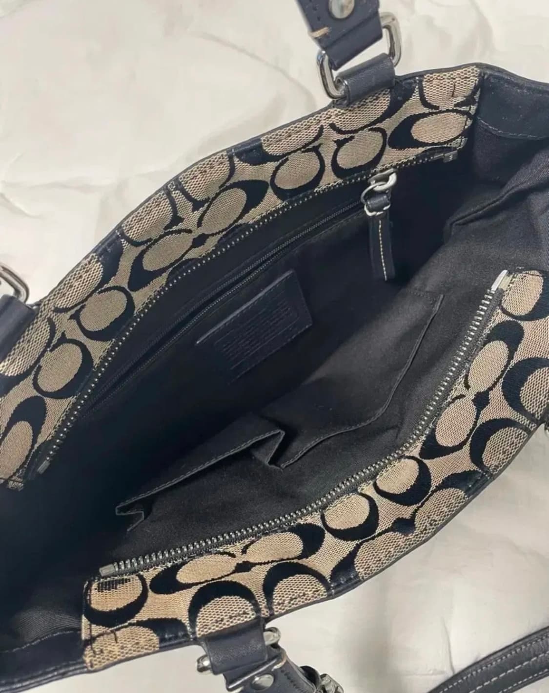 Coach black 90s 핸드백 토트백 가방 상품이미지3