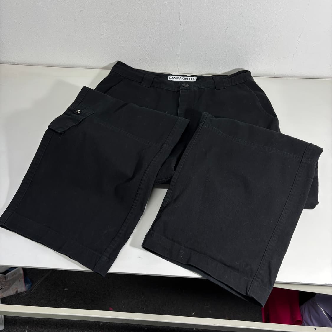 L 감마갤러리 블랙 와이드 카고팬츠 상품이미지3