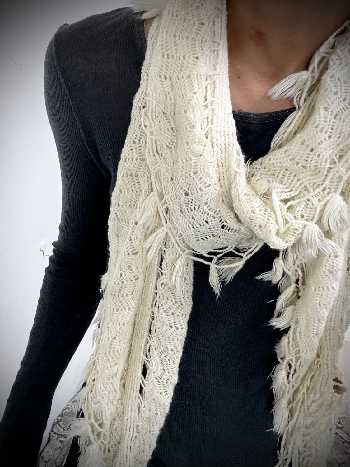 “Vintage” Fairy Mood Ivory Scarf 상품이미지2