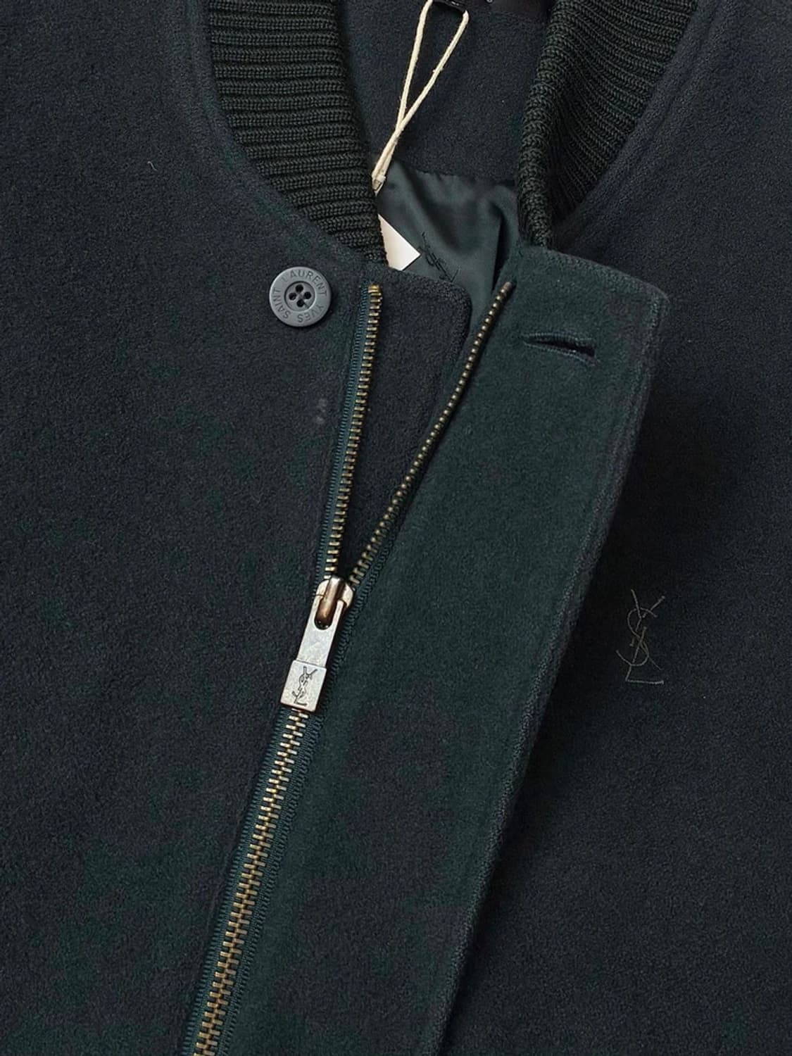 입생로랑 00s 100% 울 미니멀리즘 블루종 자켓 PN5041 상품이미지5