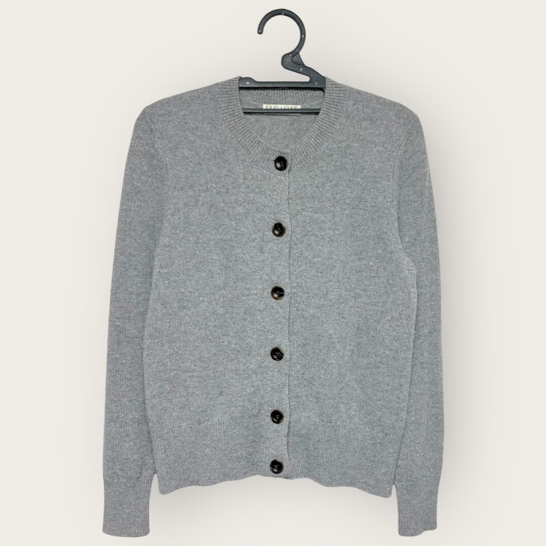 캐시미어 100% 그레이 니트가디건 상품이미지1