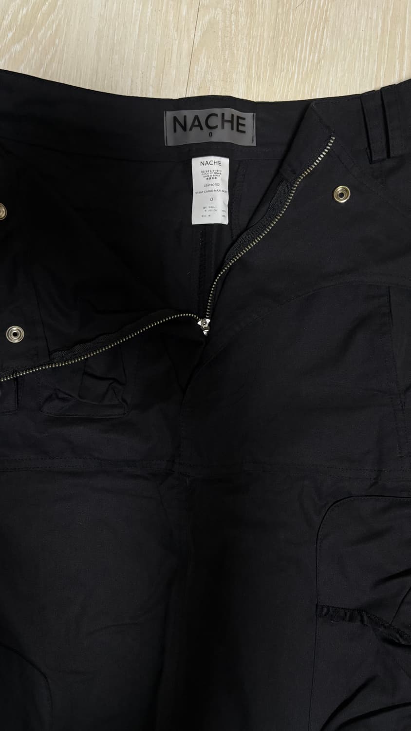 나체 스트랩 카고 맥시 스커트 블랙 상품이미지3