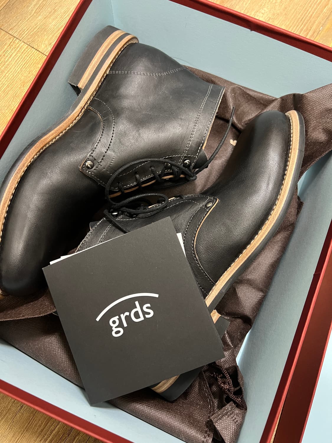 택포49) 그라더스 grds 부츠 02 레더 티코어 블랙 255 홀스벗 상품이미지6