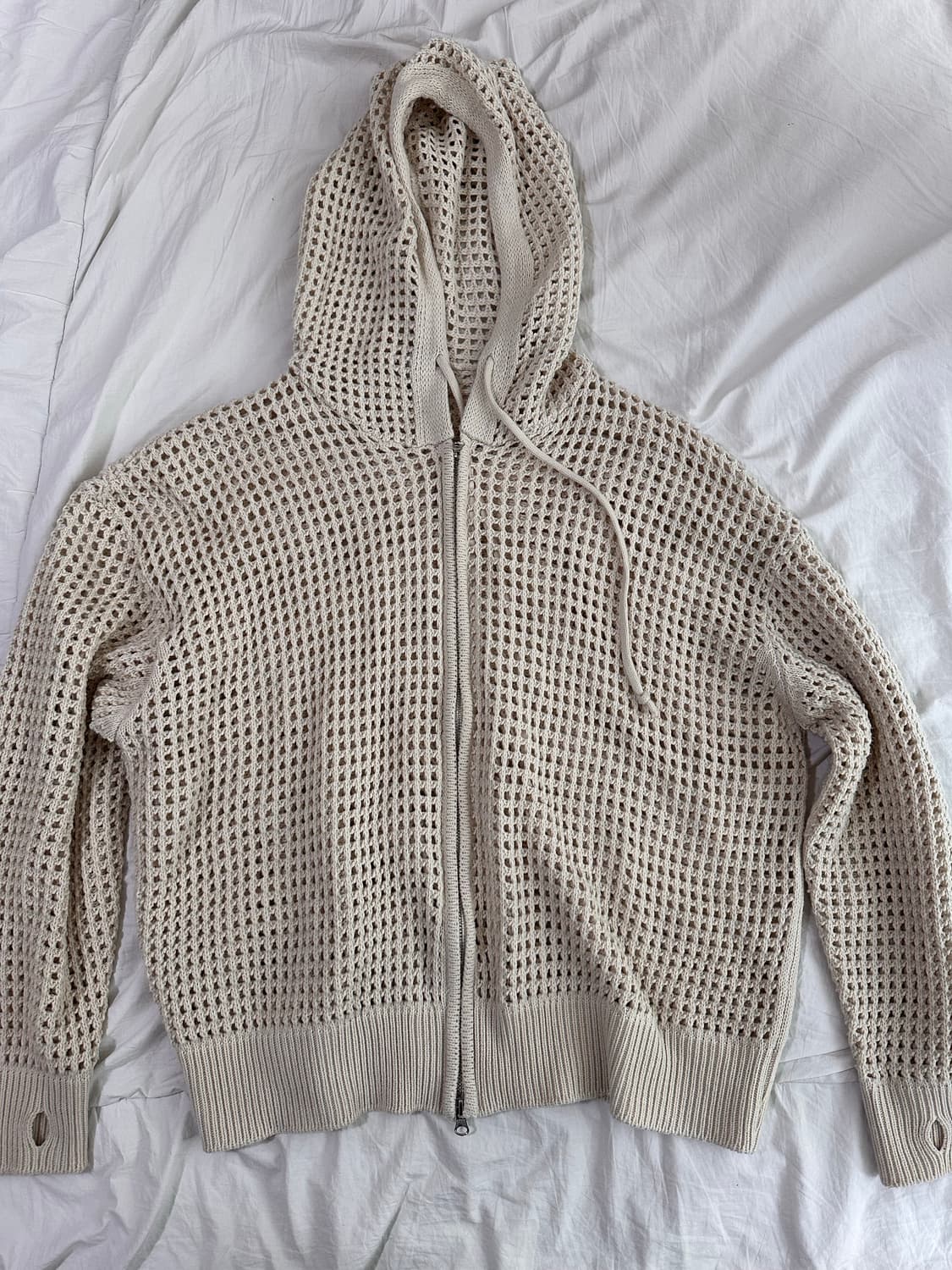 그물 니트 집업 상품이미지1