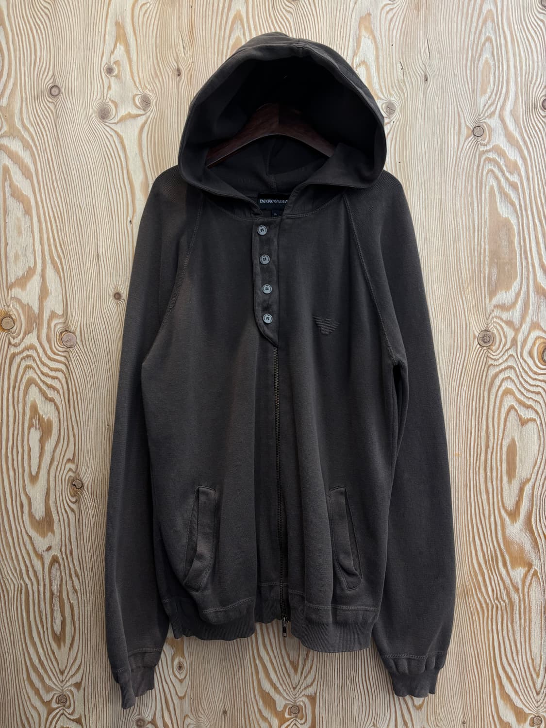 엠포리오 아르마니 헨리넥 니트 후드집업 상품이미지1
