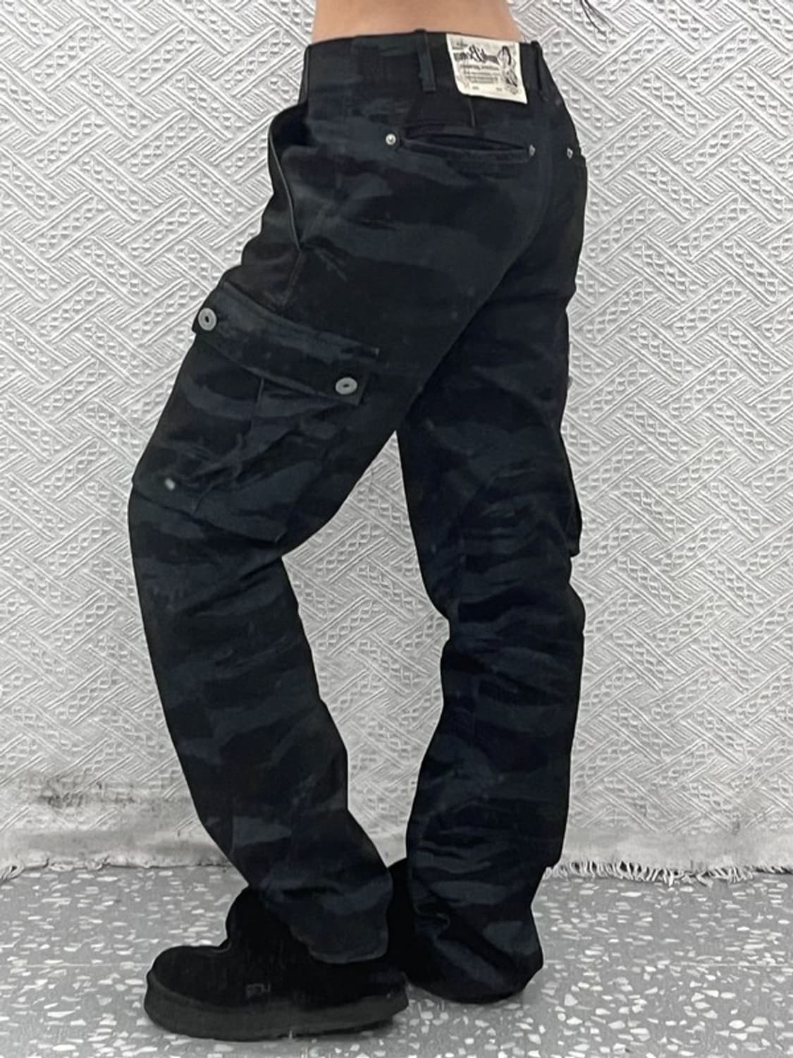 누드본즈 올드스쿨 스트릿 힙합 카모플라주 카고팬츠 M C11089 상품이미지1