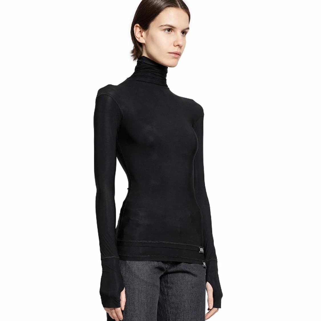 [XS]노울스 24fw 레이어드 폴라 티/블랙 상품이미지1