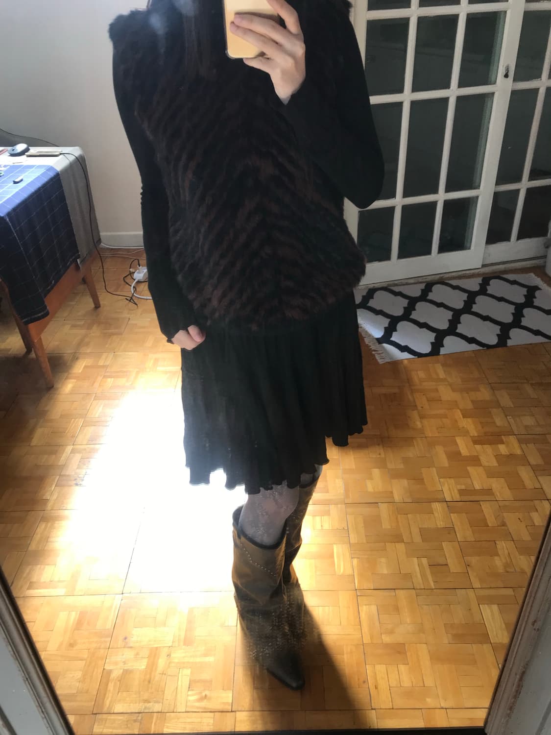 vintage fur knit vest 상품이미지4