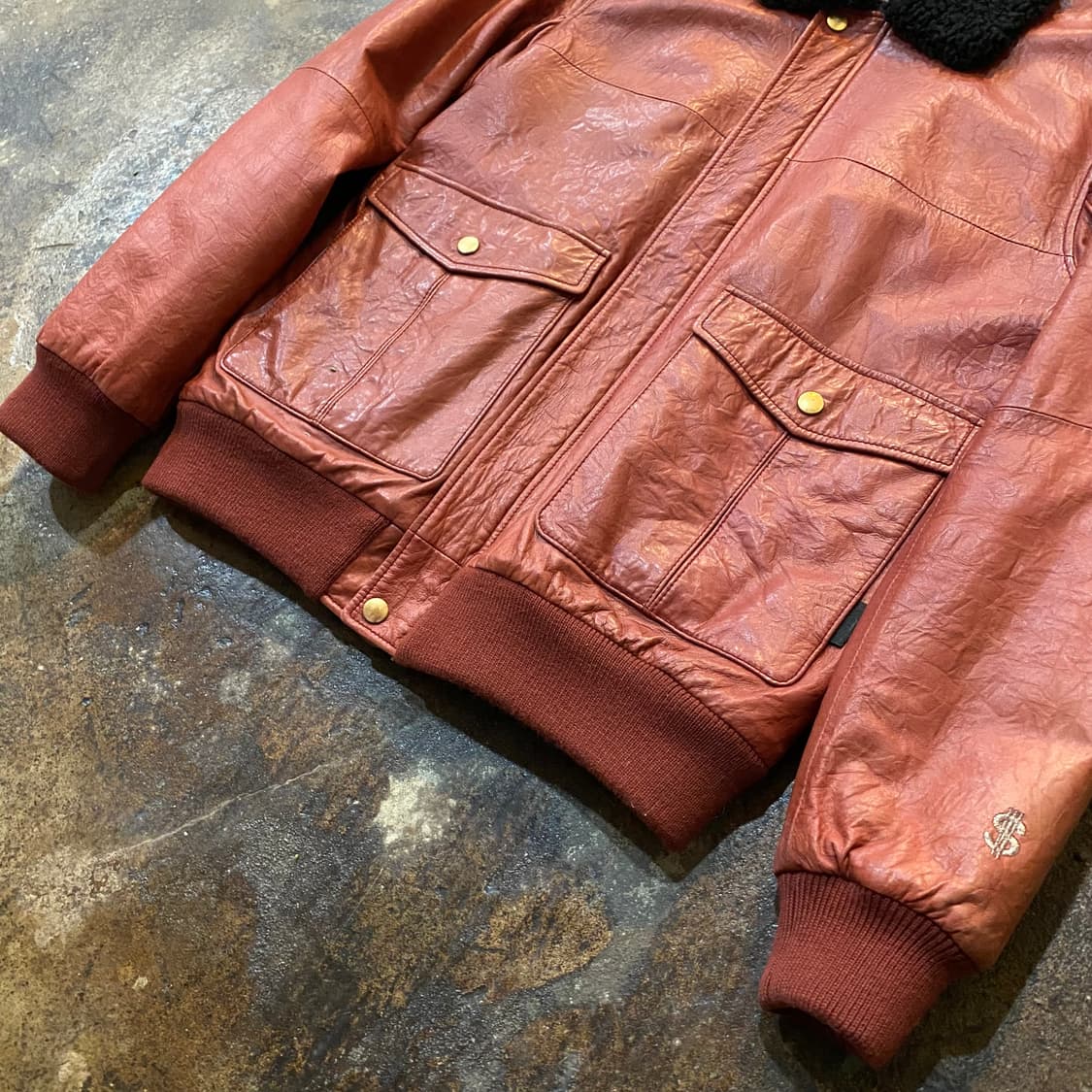 (L) 90s 스와거 swagger 레더자켓 상품이미지3