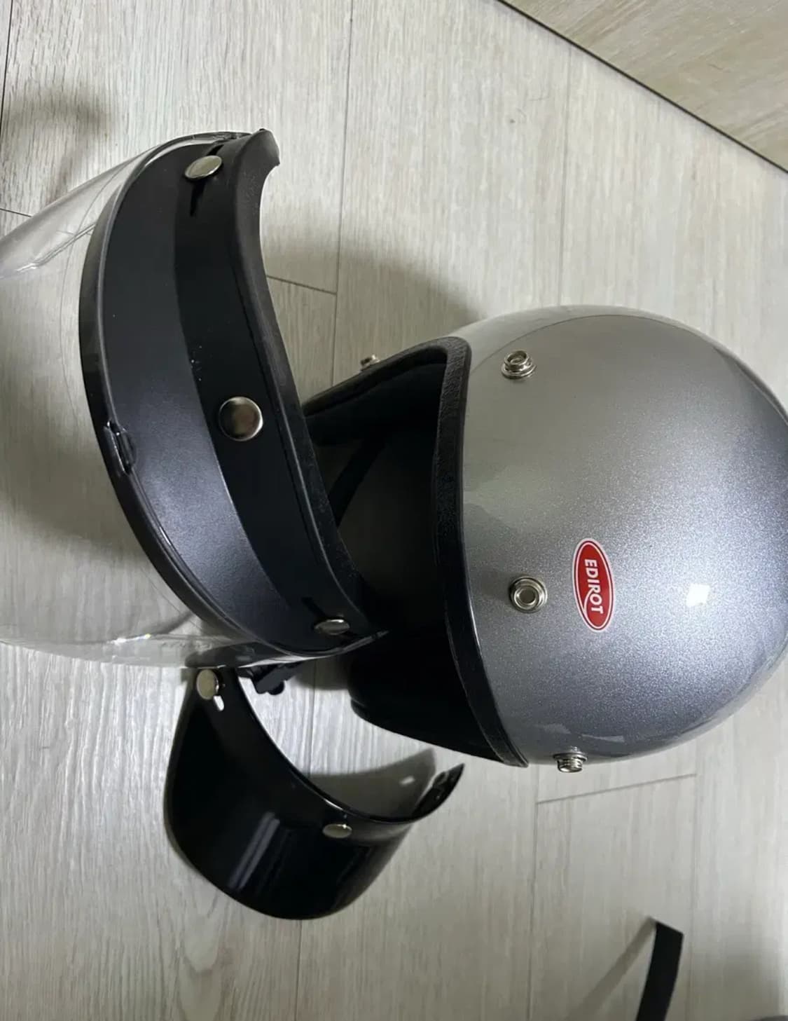 에딜롯 실버 반모 헬멧 M + 쉴드 상품이미지2