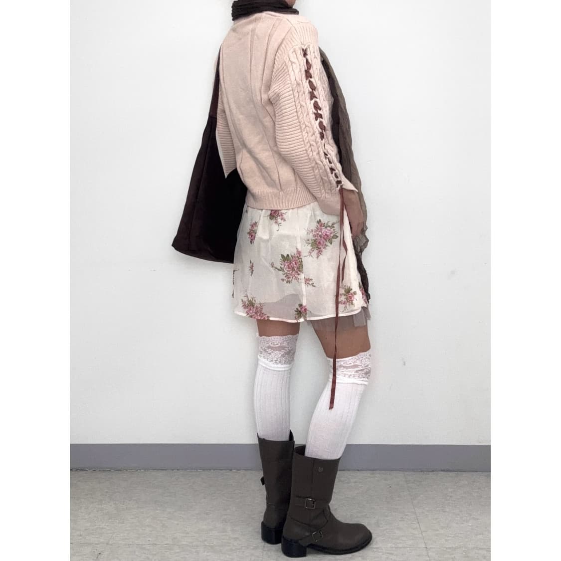 빈티지 러블리 연핑크 니트 상품이미지3