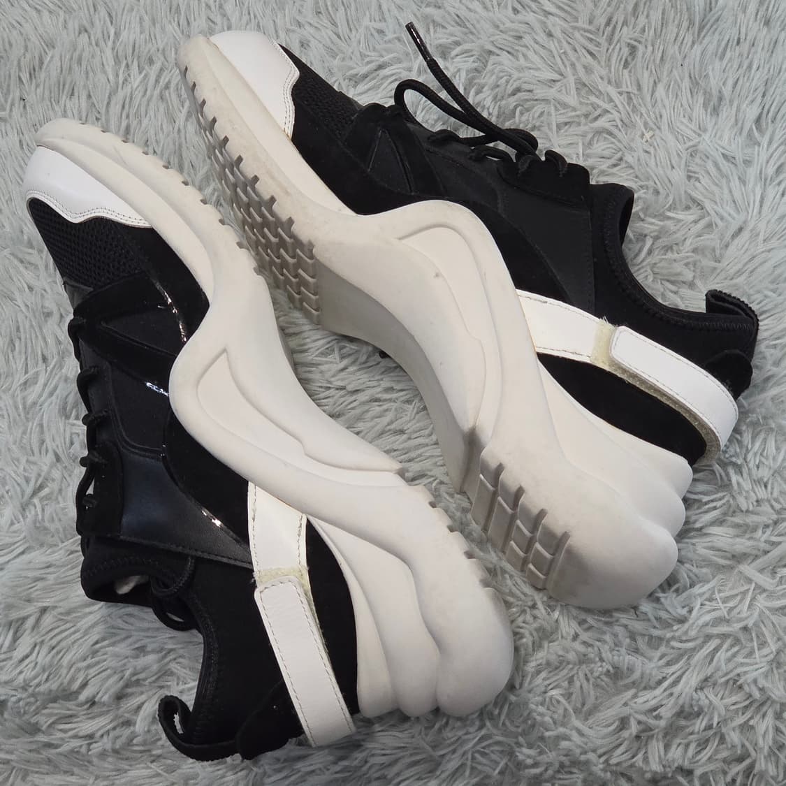 2a-15:SJ SJ 블랙 러너 스니커즈 240mm(실착235) 상품이미지8