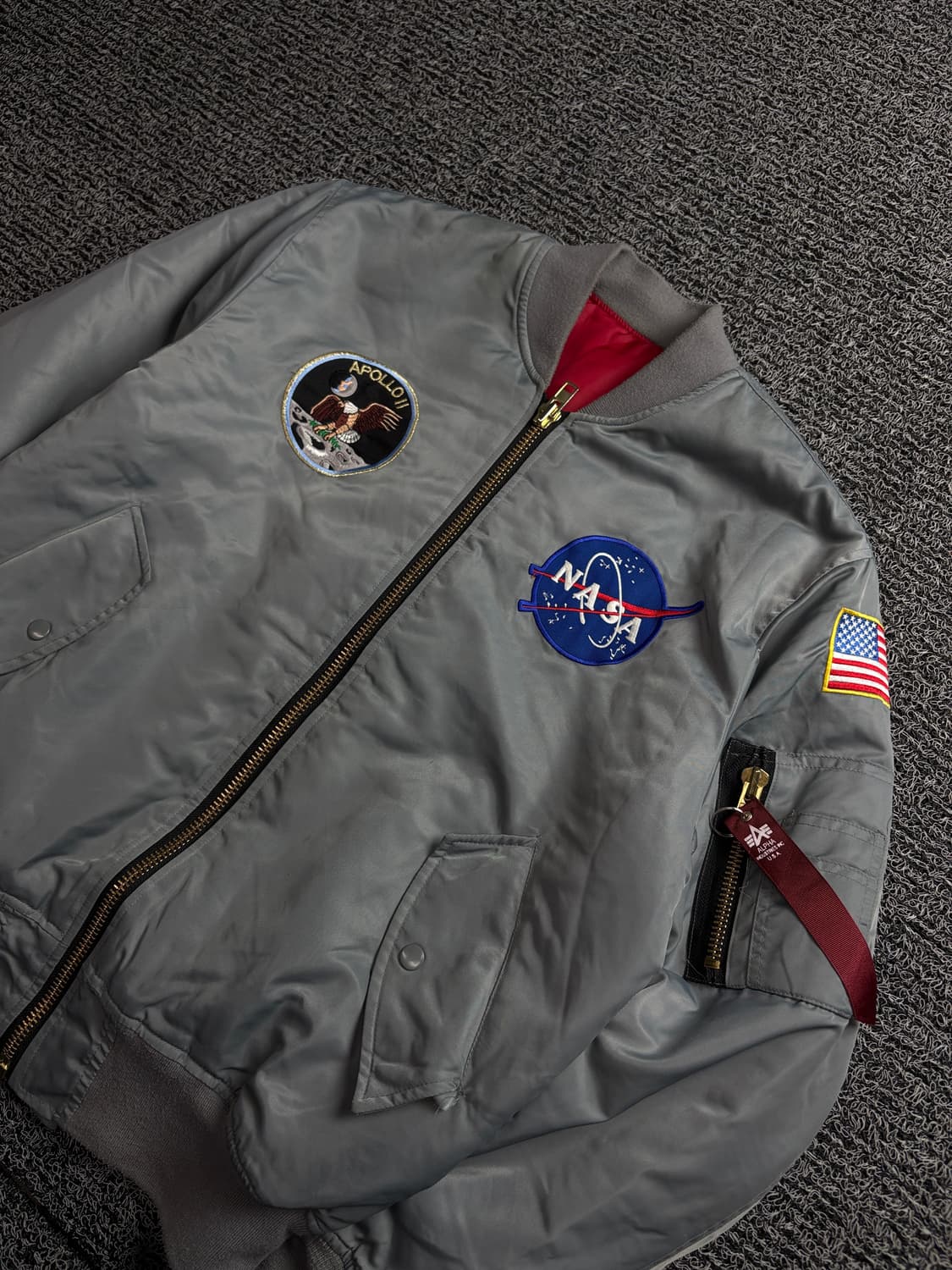 ALO 빈티지 뉴실버 MA-1 플라이트 항공 점퍼 1468 상품이미지1